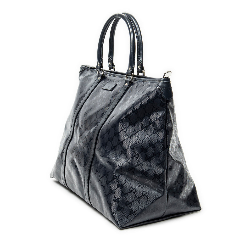 Shoulder Bag Medium Joy Tote Black Guccissima Imprint Coated Canvas