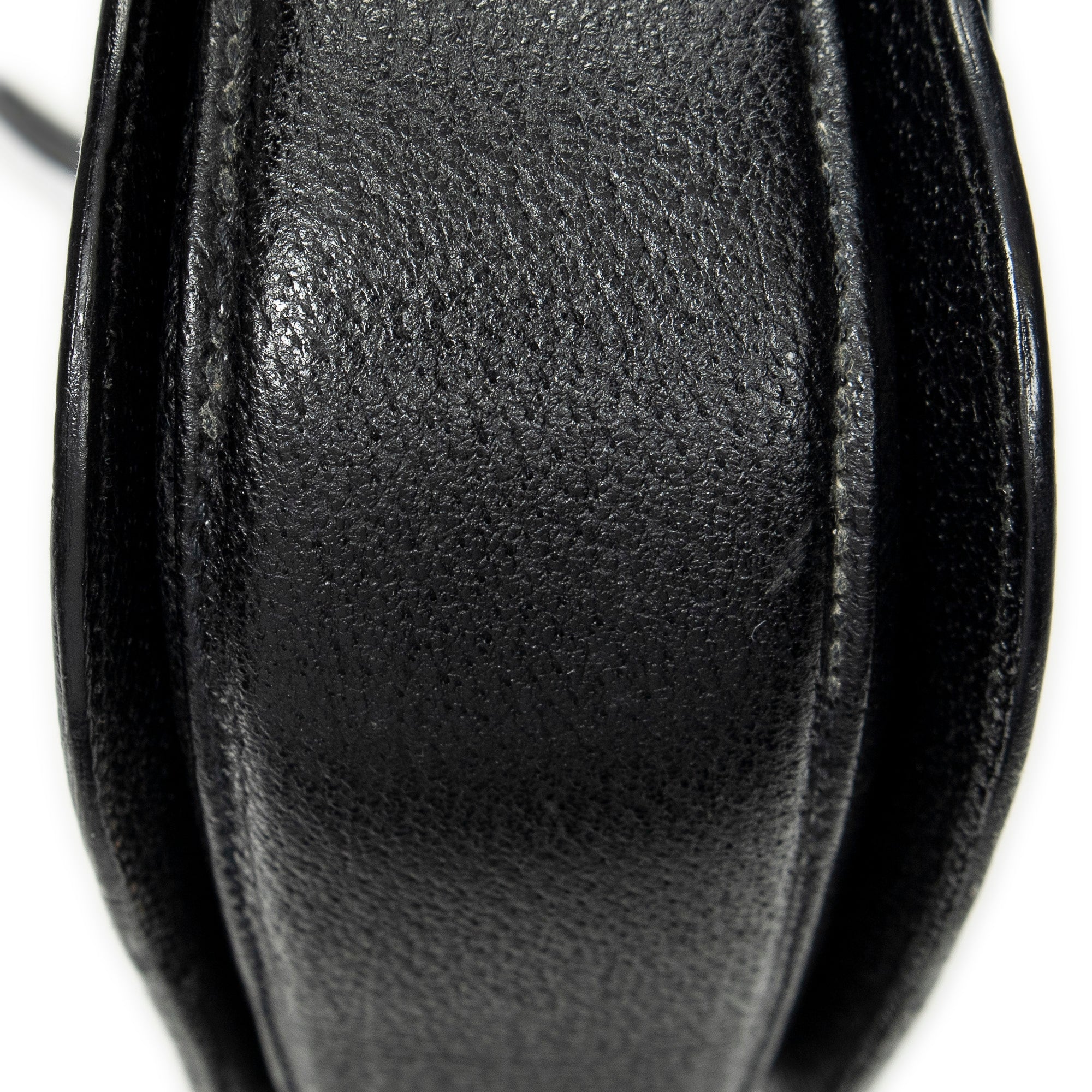 Shoulder Bag Small Bamboo Top Handle Black Calfskin Leather