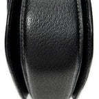 Shoulder Bag Small Bamboo Top Handle Black Calfskin Leather