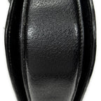 Shoulder Bag Small Bamboo Top Handle Black Calfskin Leather