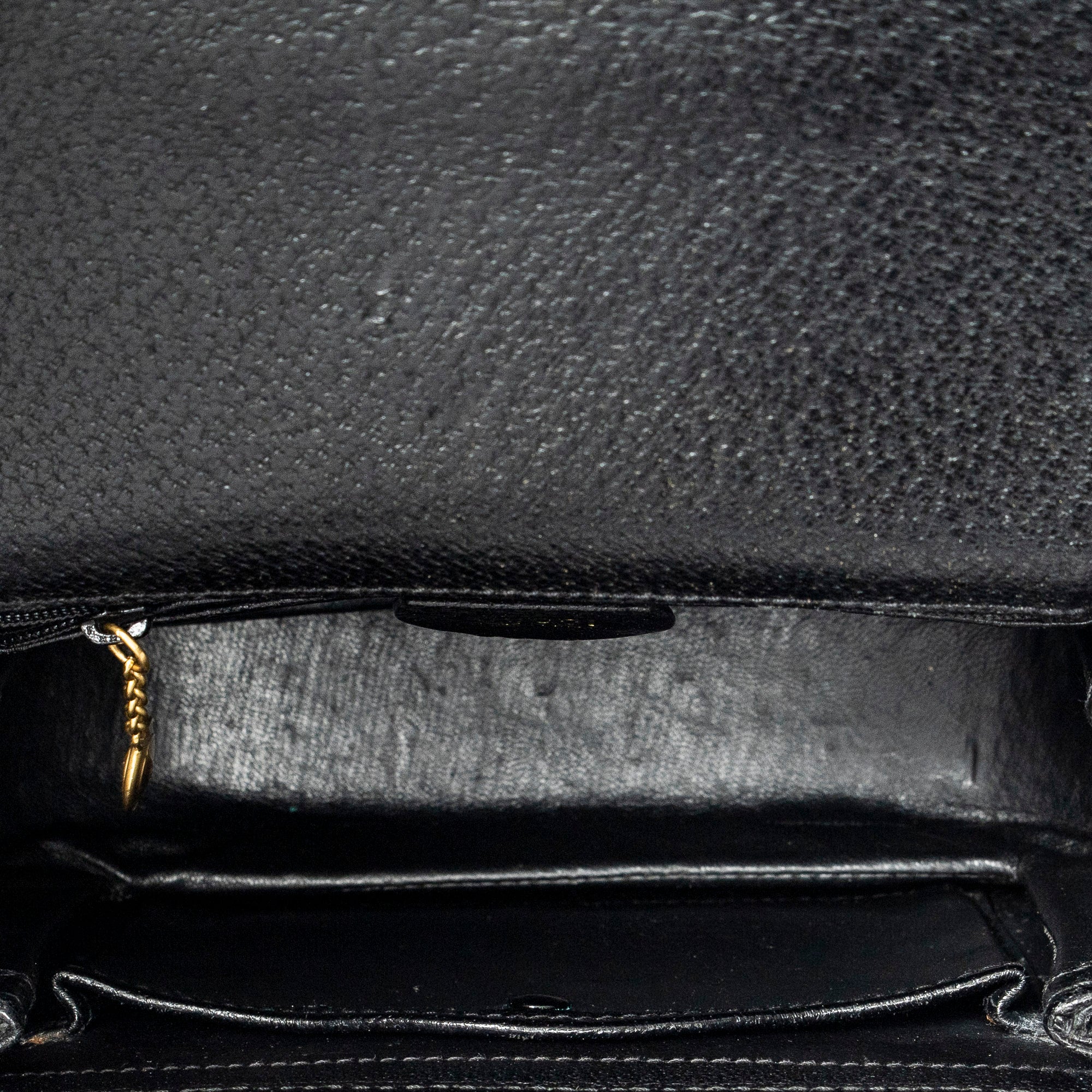 Shoulder Bag Small Bamboo Top Handle Black Calfskin Leather