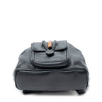 Backpack Mini Bamboo Backpack Black Smooth Calfskin Leather