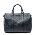 Handbag Medium Boston Navy Guccissima Leather