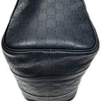 Handbag Medium Boston Navy Guccissima Leather