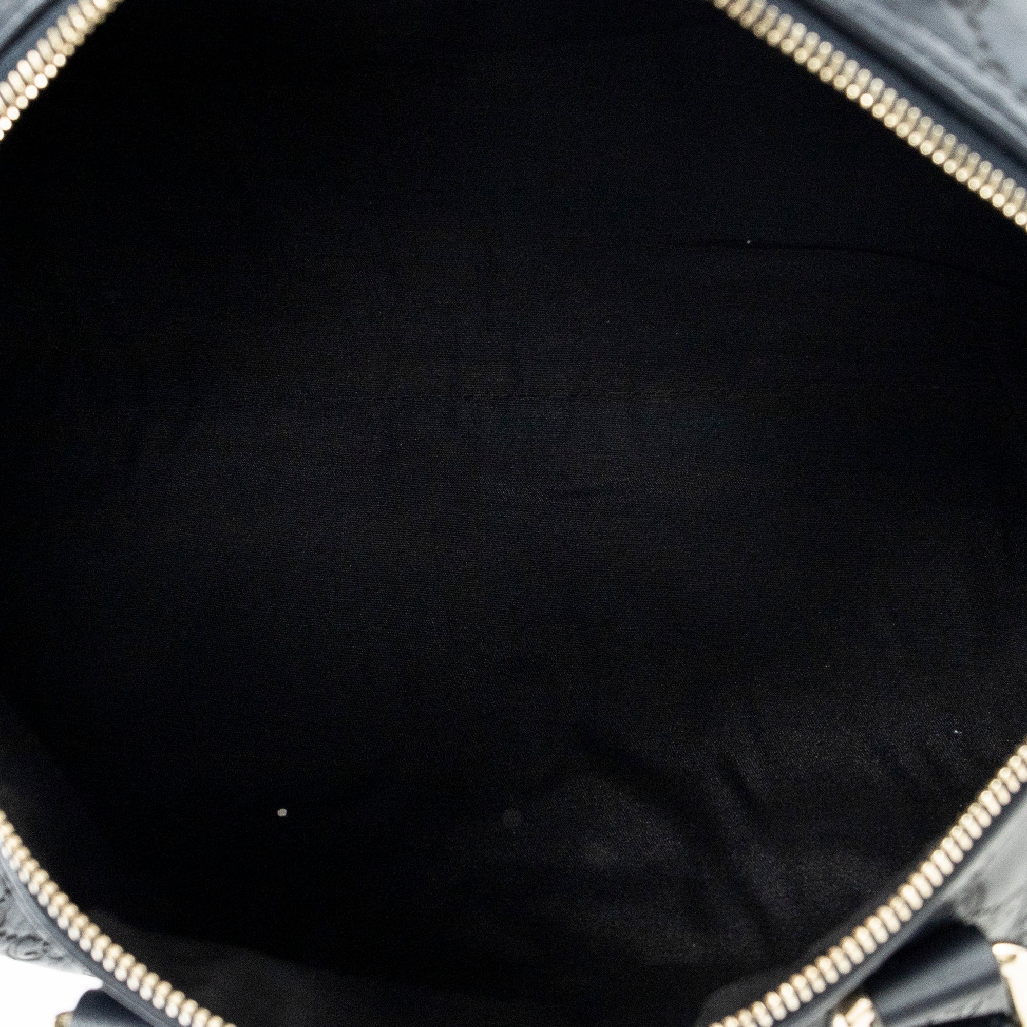 Handbag Medium Boston Navy Guccissima Leather