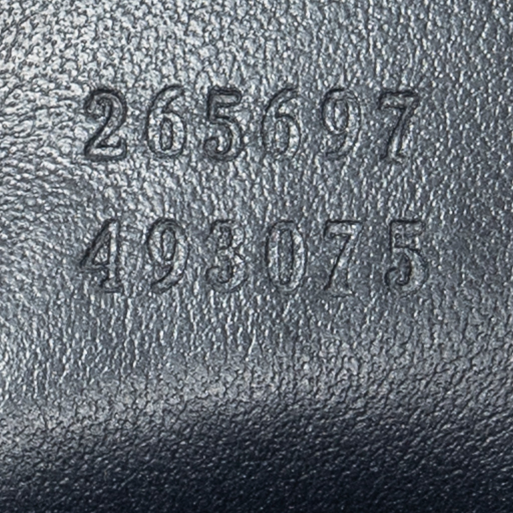 Handbag Medium Boston Navy Guccissima Leather