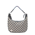 Shoulder Bag Small Pop Hobo Beige Monogrammed Canvas