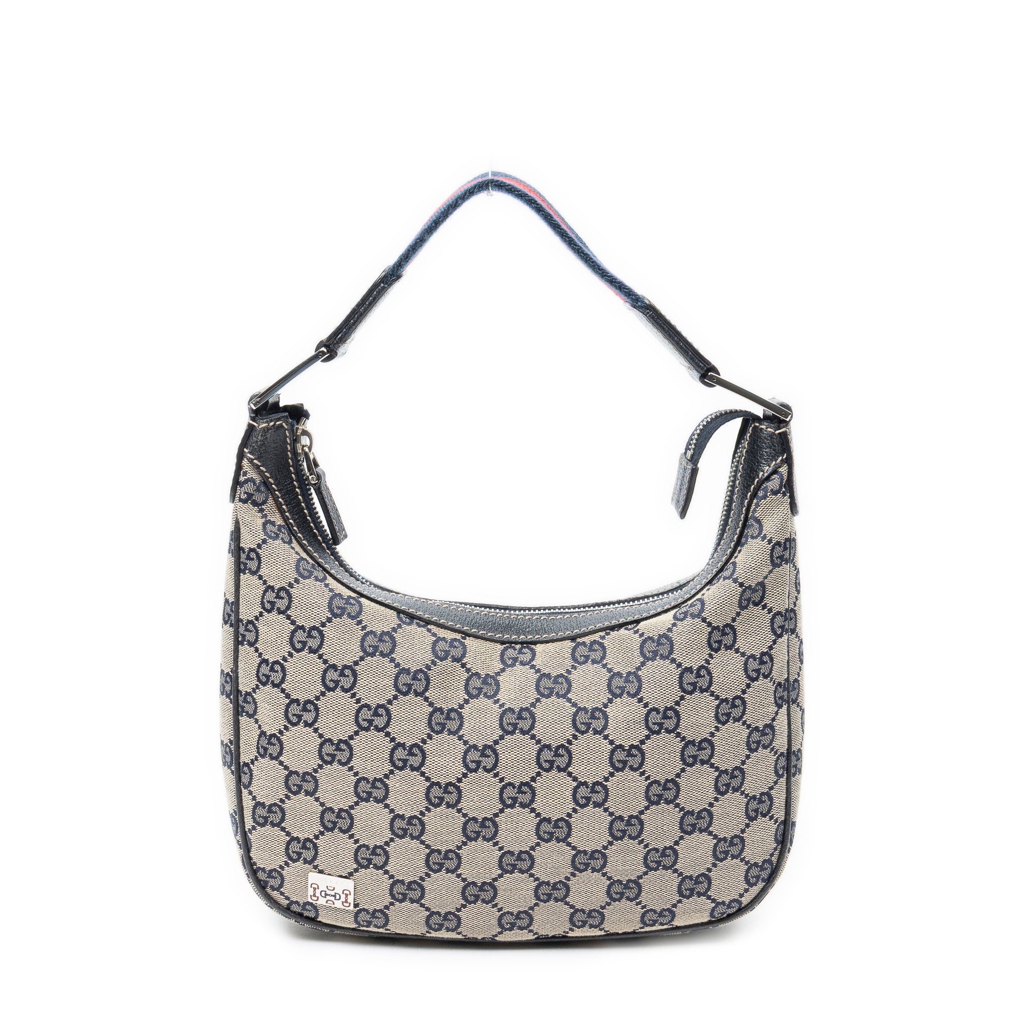 Shoulder Bag Small Pop Hobo Beige Monogrammed Canvas
