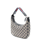 Shoulder Bag Small Pop Hobo Beige Monogrammed Canvas