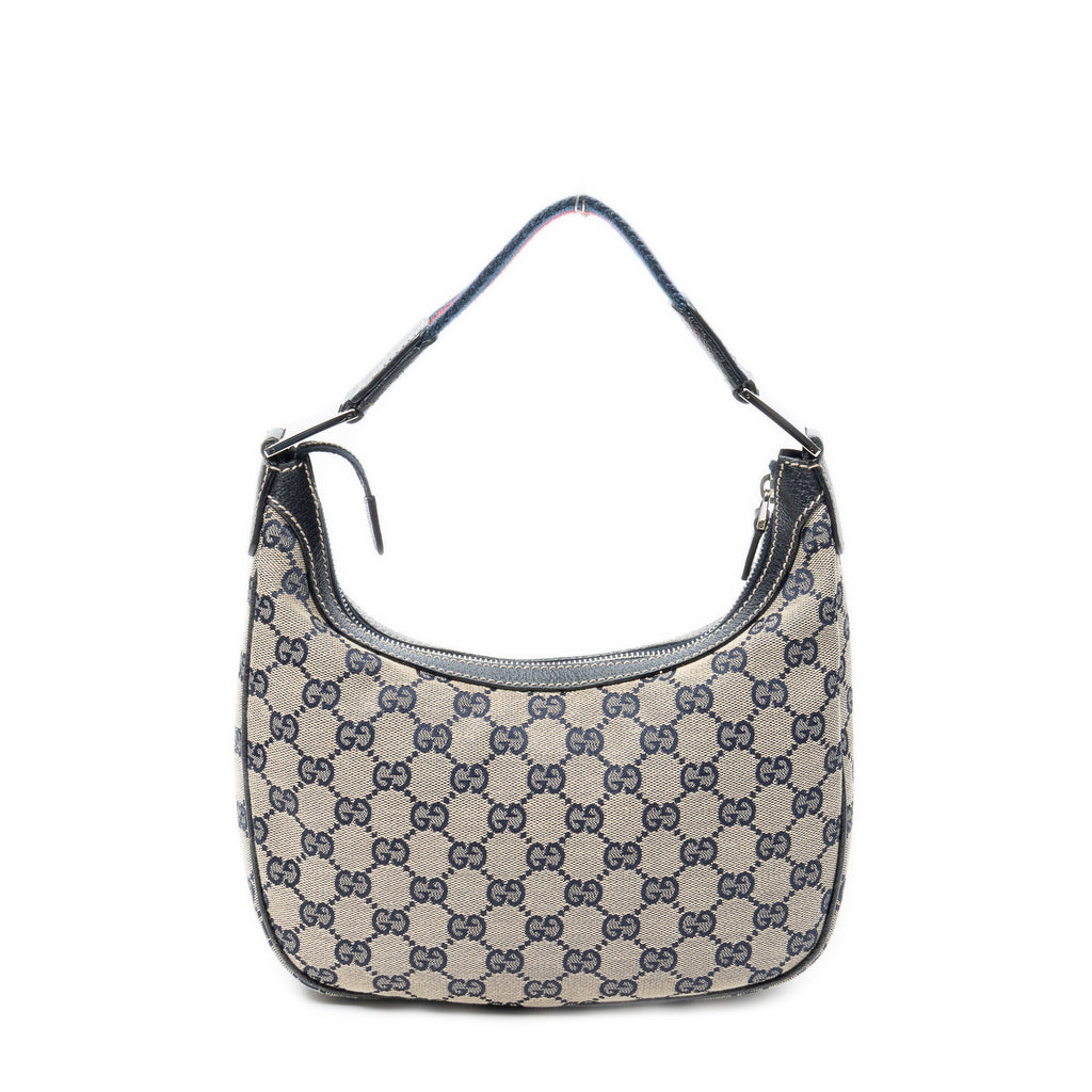 Shoulder Bag Small Pop Hobo Beige Monogrammed Canvas