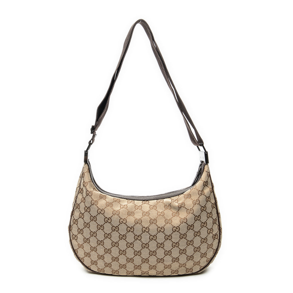 Shoulder Bag Round Zip Messenger Beige Monogrammed Canvas