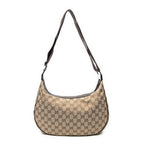 Shoulder Bag Round Zip Messenger Beige Monogrammed Canvas