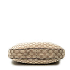 Shoulder Bag Round Zip Messenger Beige Monogrammed Canvas