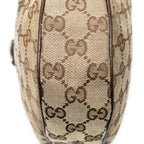 Shoulder Bag Round Zip Messenger Beige Monogrammed Canvas