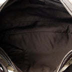 Shoulder Bag Round Zip Messenger Beige Monogrammed Canvas