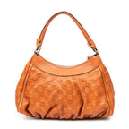 Shoulder Bag Small D-Ring Hobo Orange Guccissima Leather