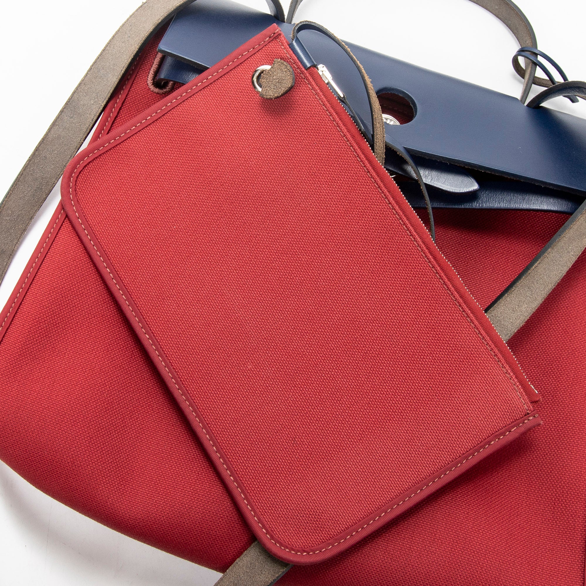 Shoulder Bag Herbag Zip PM Red Toile Officier Canvas