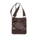 Shoulder Bag Anagram Crossbody Brown Calfskin Leather