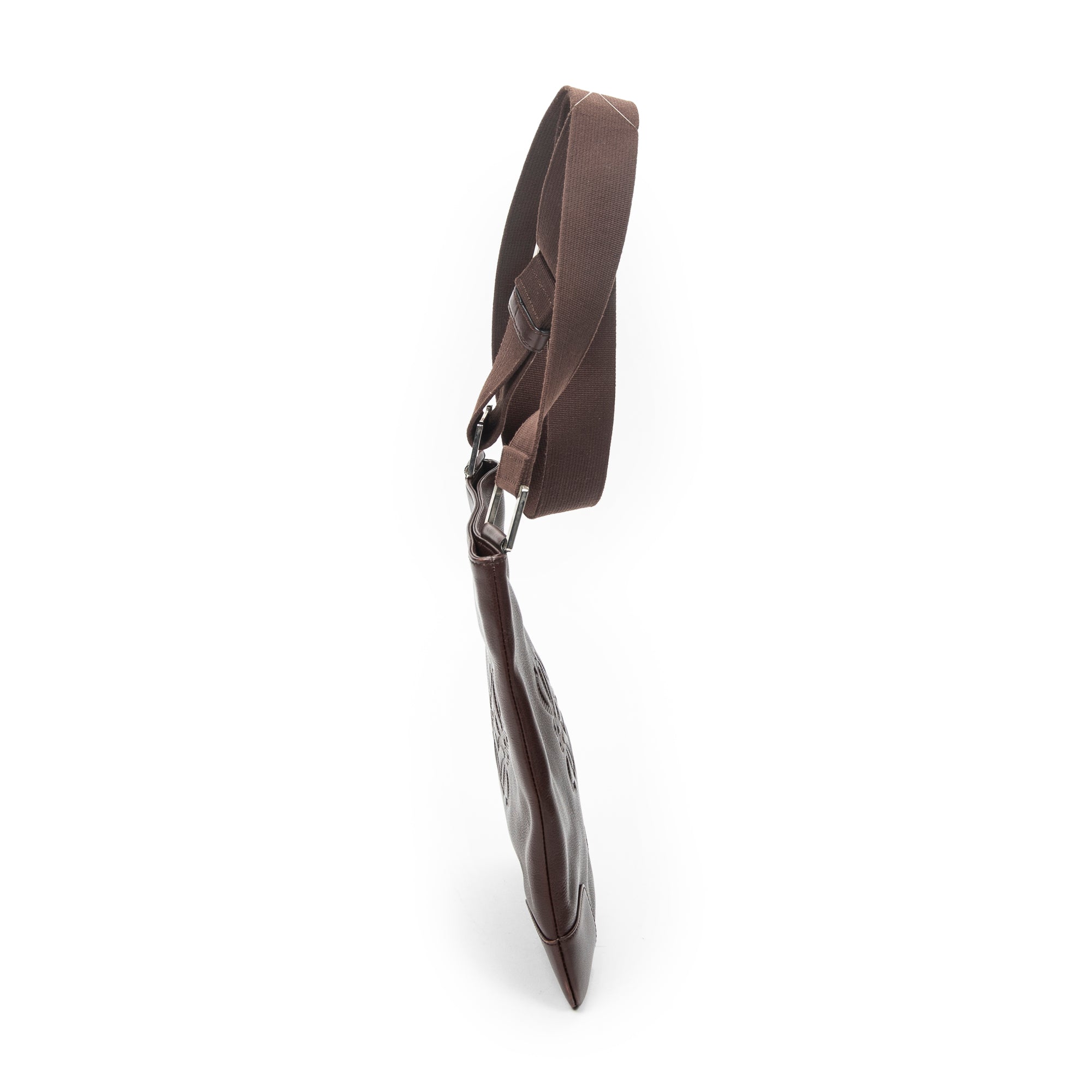 Shoulder Bag Anagram Crossbody Brown Calfskin Leather