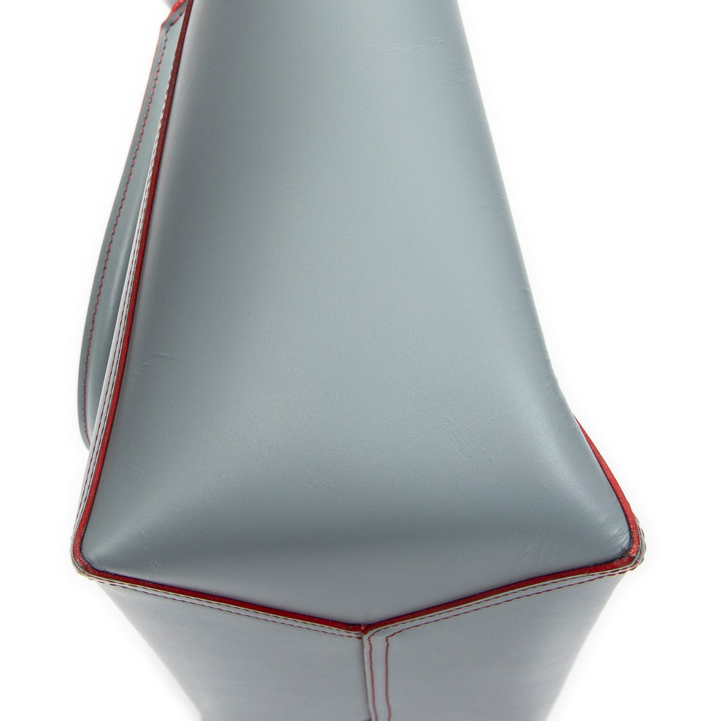 Shoulder Bag Leo Tote Grey Calfskin Leather