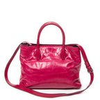 Shoulder Bag Medium Open Tote Pink Vitello Lux Leather