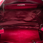 Shoulder Bag Medium Open Tote Pink Vitello Lux Leather