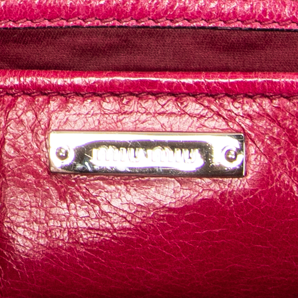 Shoulder Bag Medium Open Tote Pink Vitello Lux Leather