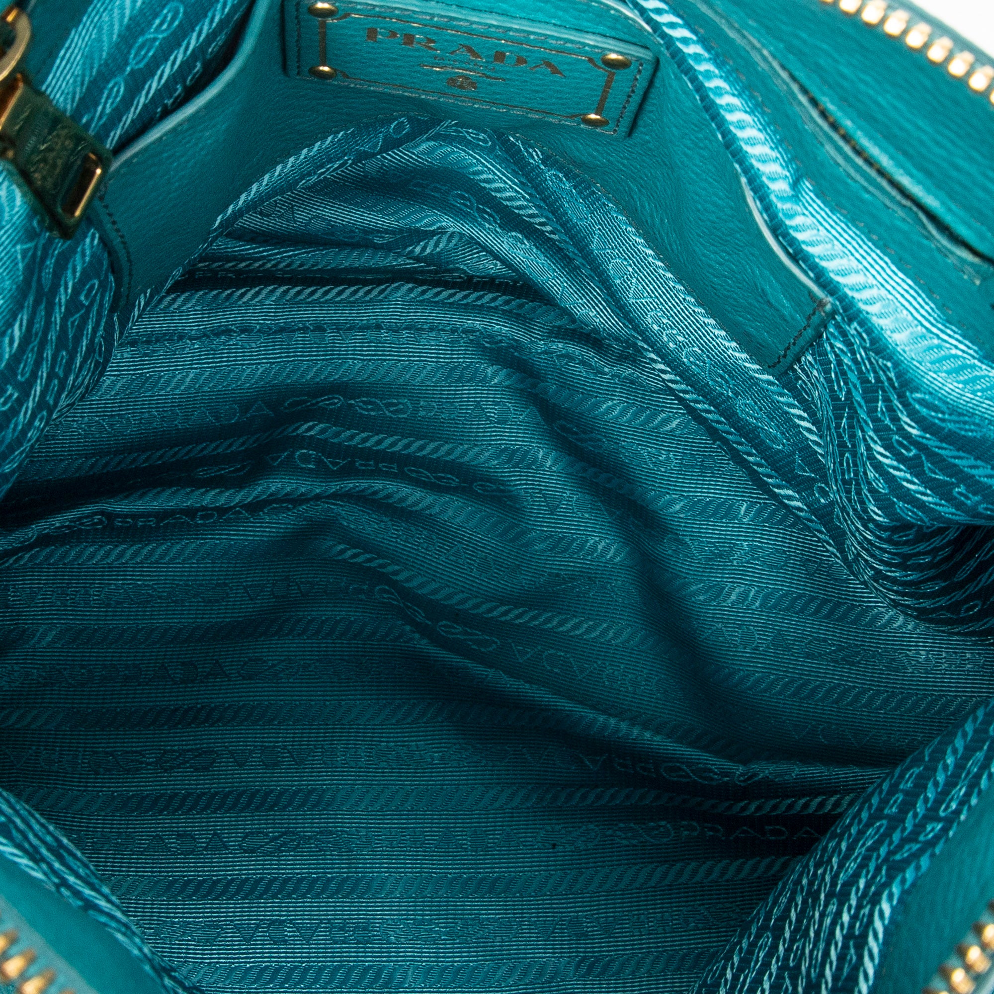 Shoulder Bag Convertible Zip Tote Teal Vitello Daino Leather