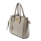 Shoulder Bag Small Top Handle Crossbody Grey Saffiano Leather