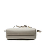 Shoulder Bag Small Top Handle Crossbody Grey Saffiano Leather