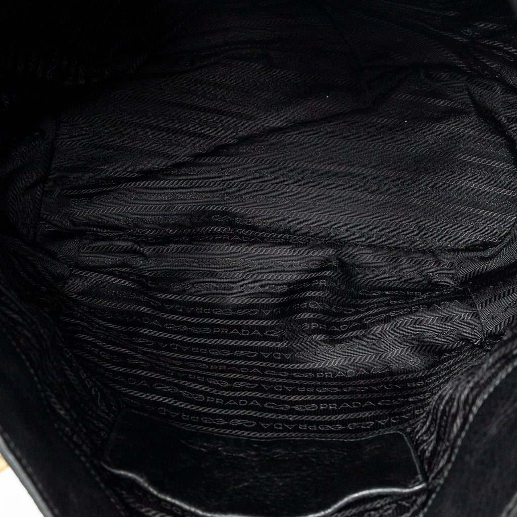 Shoulder Bag Convertible Snap Tote Black Vitello Daino Leather