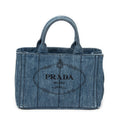 Shoulder Bag Small Canapa Tote Blue Denim Canapa Denim Canvas
