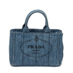 Shoulder Bag Small Canapa Tote Blue Denim Canapa Denim Canvas