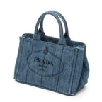 Shoulder Bag Small Canapa Tote Blue Denim Canapa Denim Canvas