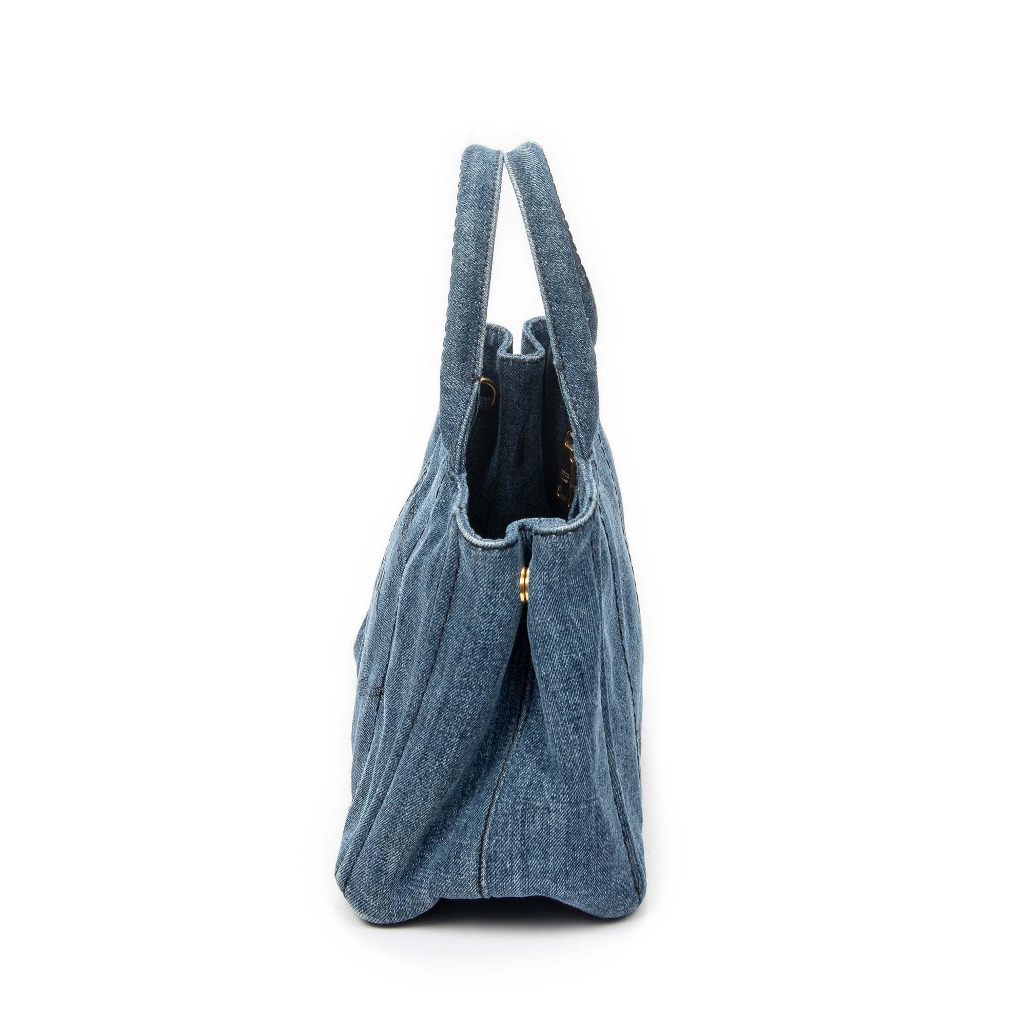 Shoulder Bag Small Canapa Tote Blue Denim Canapa Denim Canvas