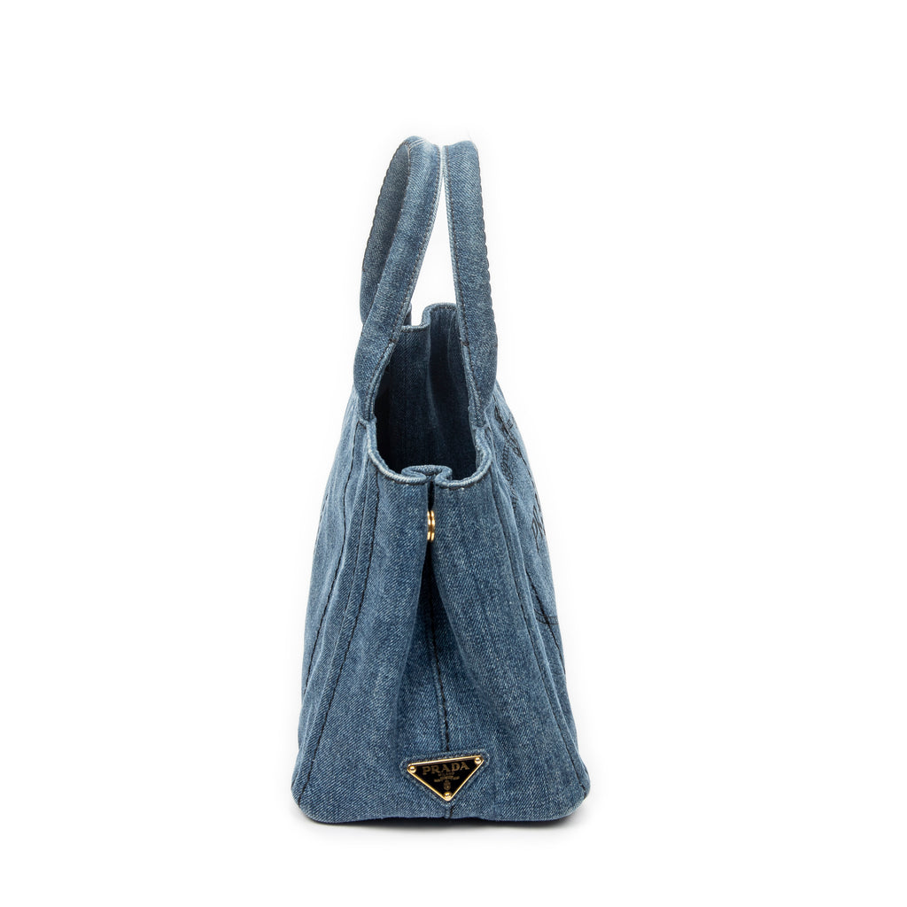Shoulder Bag Small Canapa Tote Blue Denim Canapa Denim Canvas