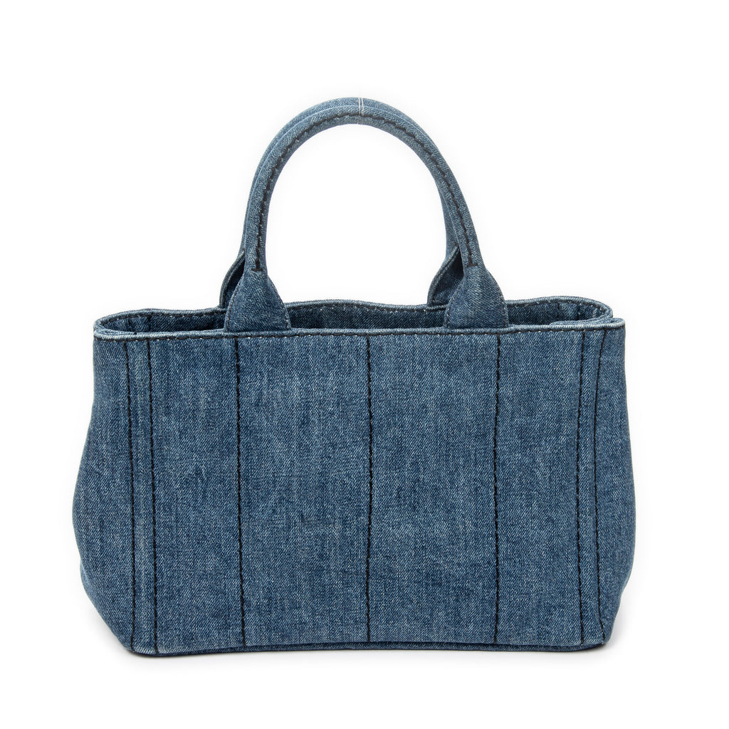 Shoulder Bag Small Canapa Tote Blue Denim Canapa Denim Canvas