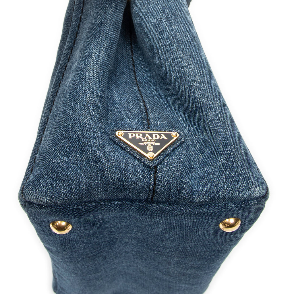 Shoulder Bag Small Canapa Tote Blue Denim Canapa Denim Canvas