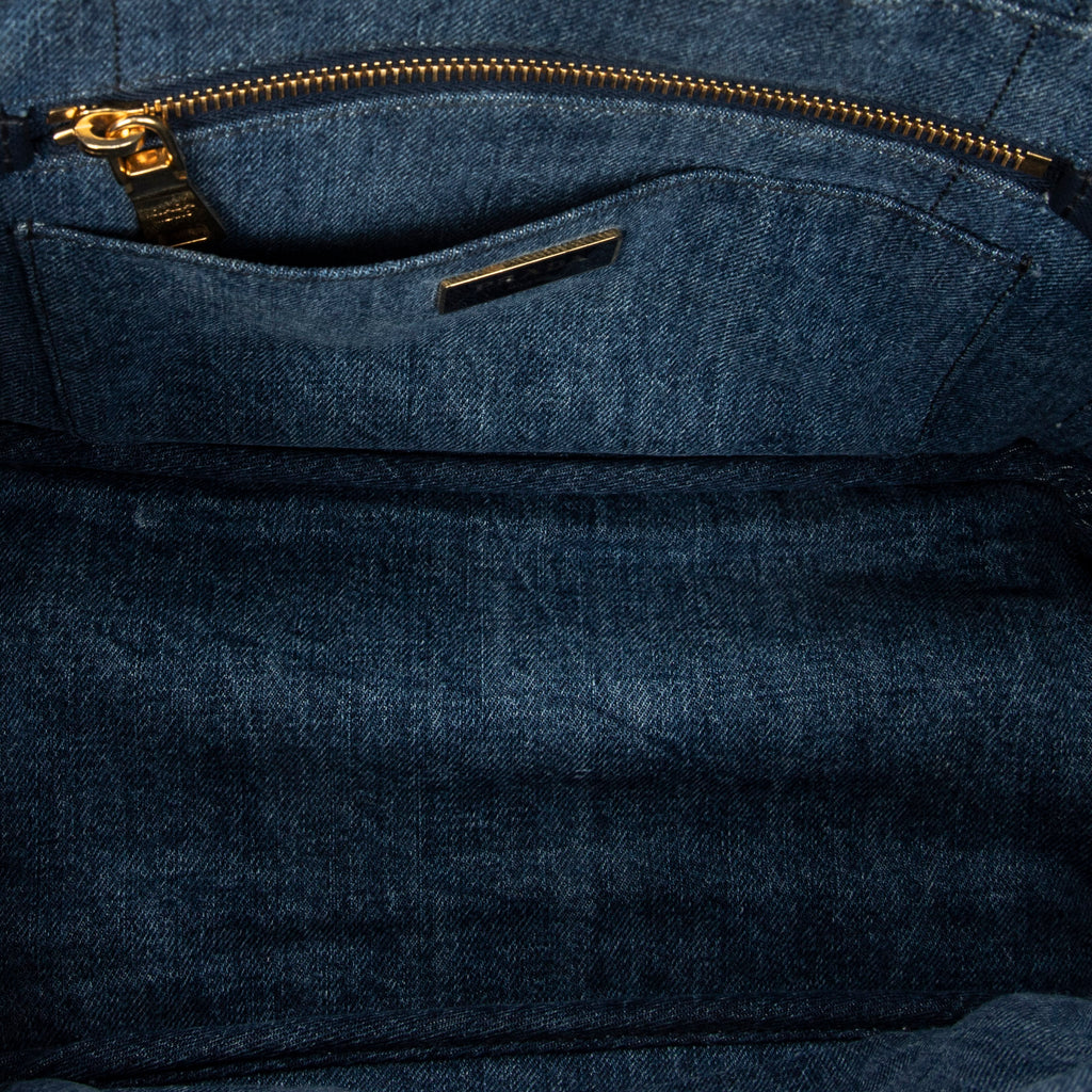 Shoulder Bag Small Canapa Tote Blue Denim Canapa Denim Canvas