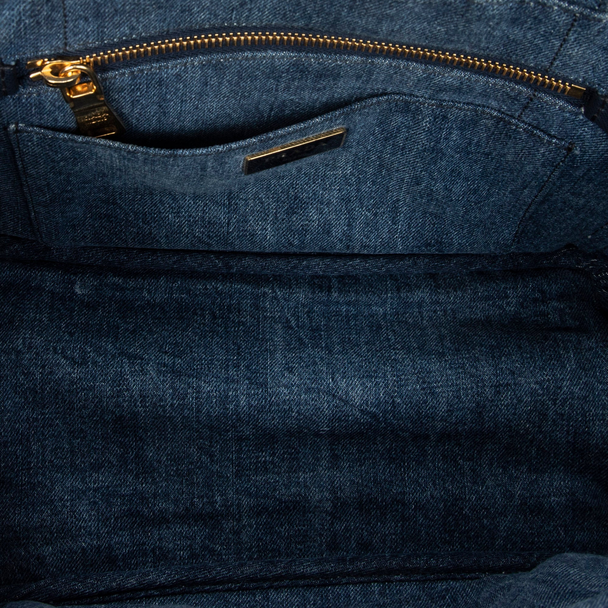 Shoulder Bag Small Canapa Tote Blue Denim Canapa Denim Canvas