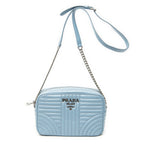 Shoulder Bag Diagramme Camera Crossbody Light Blue Quilted Diagramme Leather