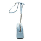 Shoulder Bag Diagramme Camera Crossbody Light Blue Quilted Diagramme Leather