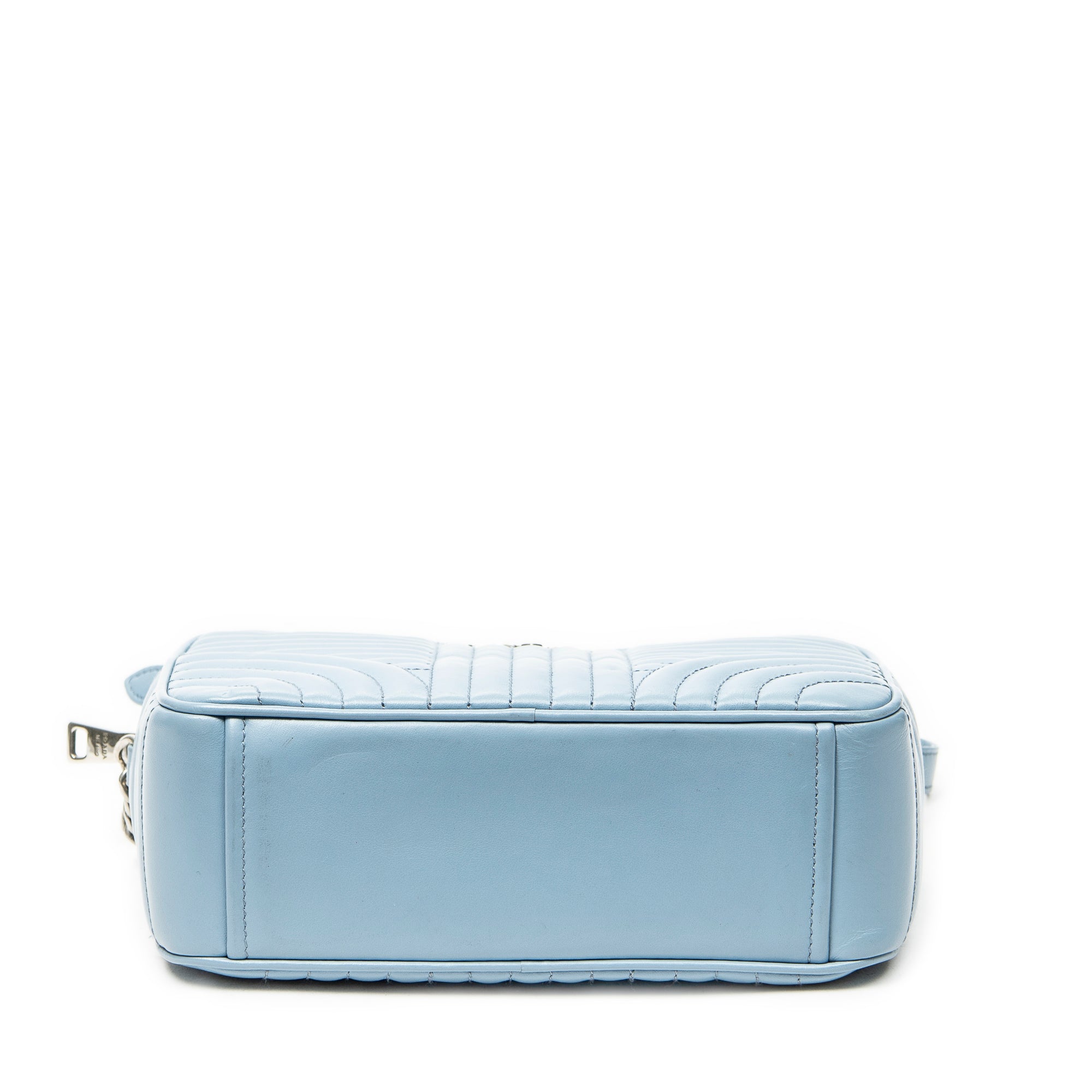 Shoulder Bag Diagramme Camera Crossbody Light Blue Quilted Diagramme Leather