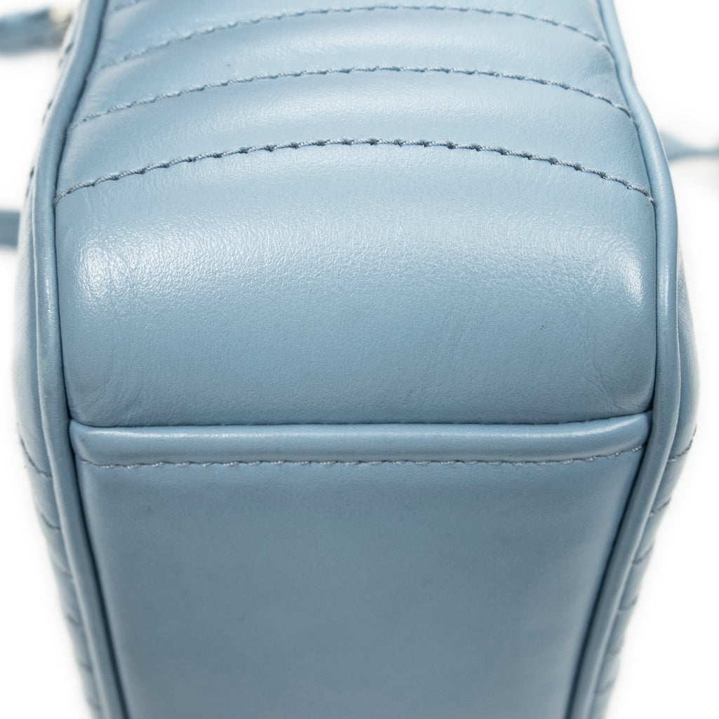 Shoulder Bag Diagramme Camera Crossbody Light Blue Quilted Diagramme Leather