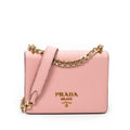 Shoulder Bag Full Flap Crossbody Pink Saffiano Leather