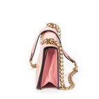 Shoulder Bag Full Flap Crossbody Pink Saffiano Leather