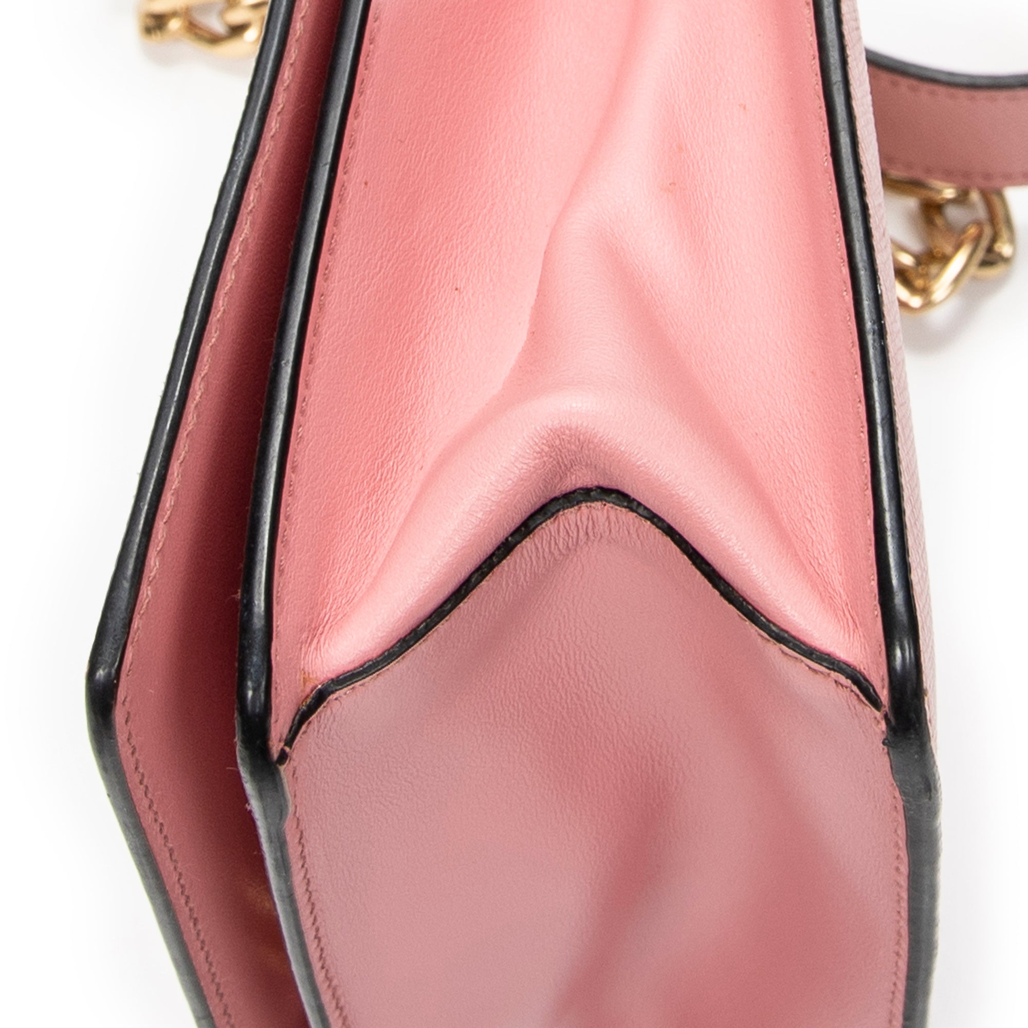 Shoulder Bag Full Flap Crossbody Pink Saffiano Leather
