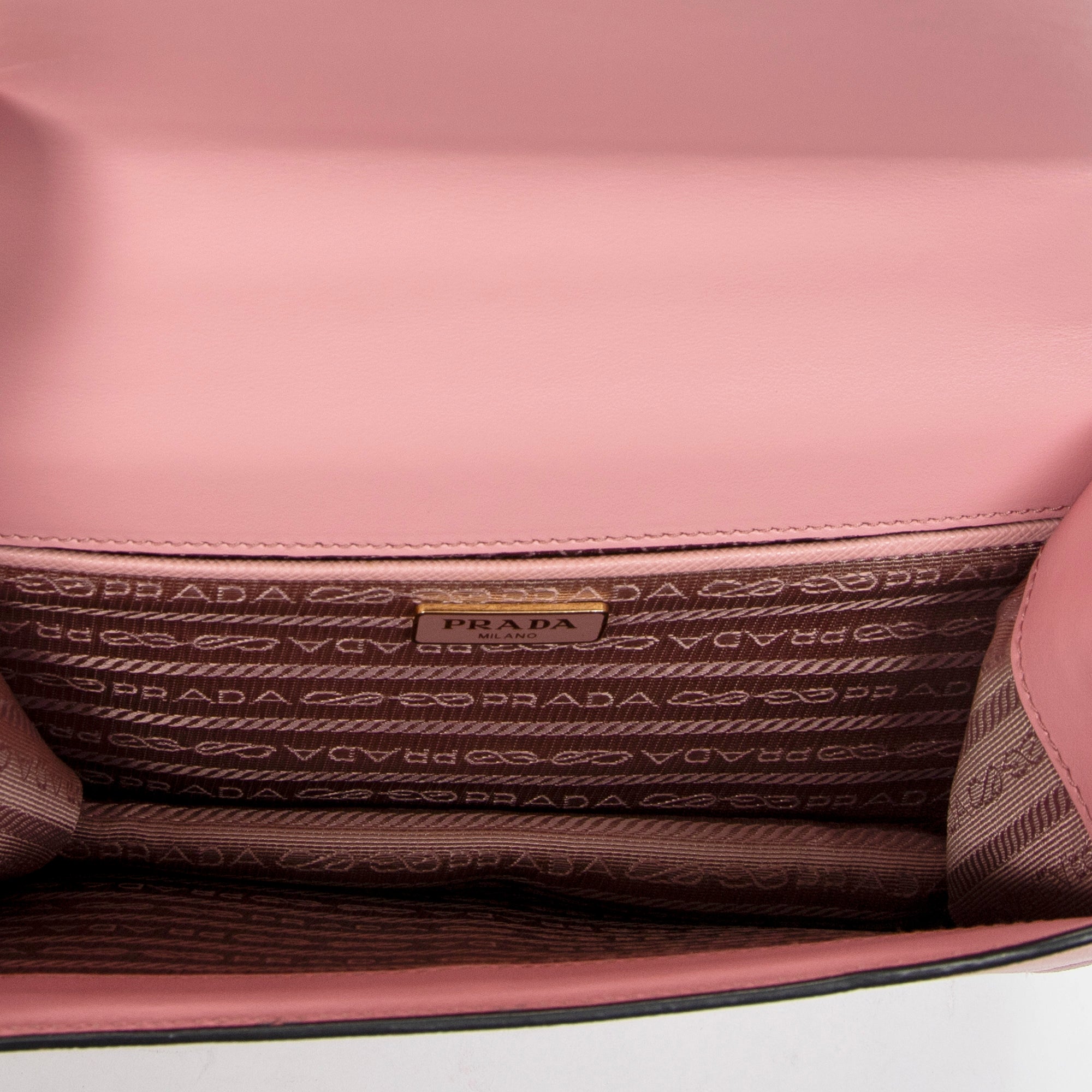 Shoulder Bag Full Flap Crossbody Pink Saffiano Leather