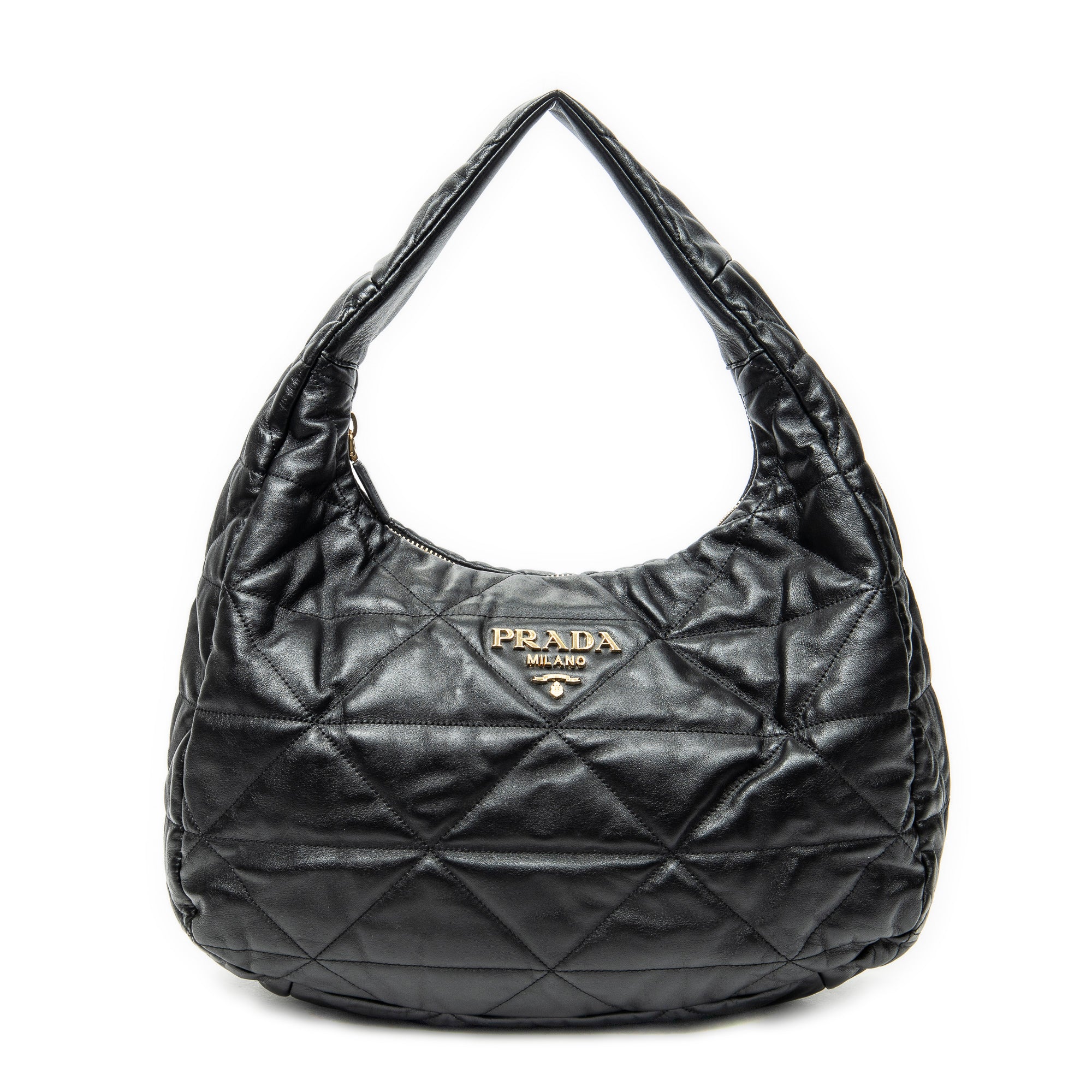 Shoulder Bag Large Spectrum Hobo Black Quilted Calfskin Leather