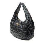 Shoulder Bag Large Spectrum Hobo Black Quilted Calfskin Leather